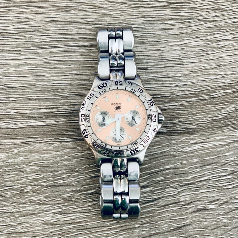 Fossil Blue Stainless Steel Watch BQ-9024